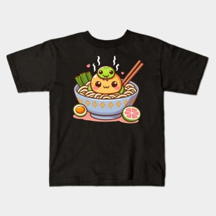 Cute Corn Snake And Ramen Kids T-Shirt